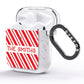 Candy Cane Personalised AirPods Glitter Case Side Image