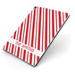 Candy Cane Personalised Apple iPad Case on Grey iPad Side View