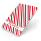 Candy Cane Personalised Apple iPad Case on Silver iPad Side View