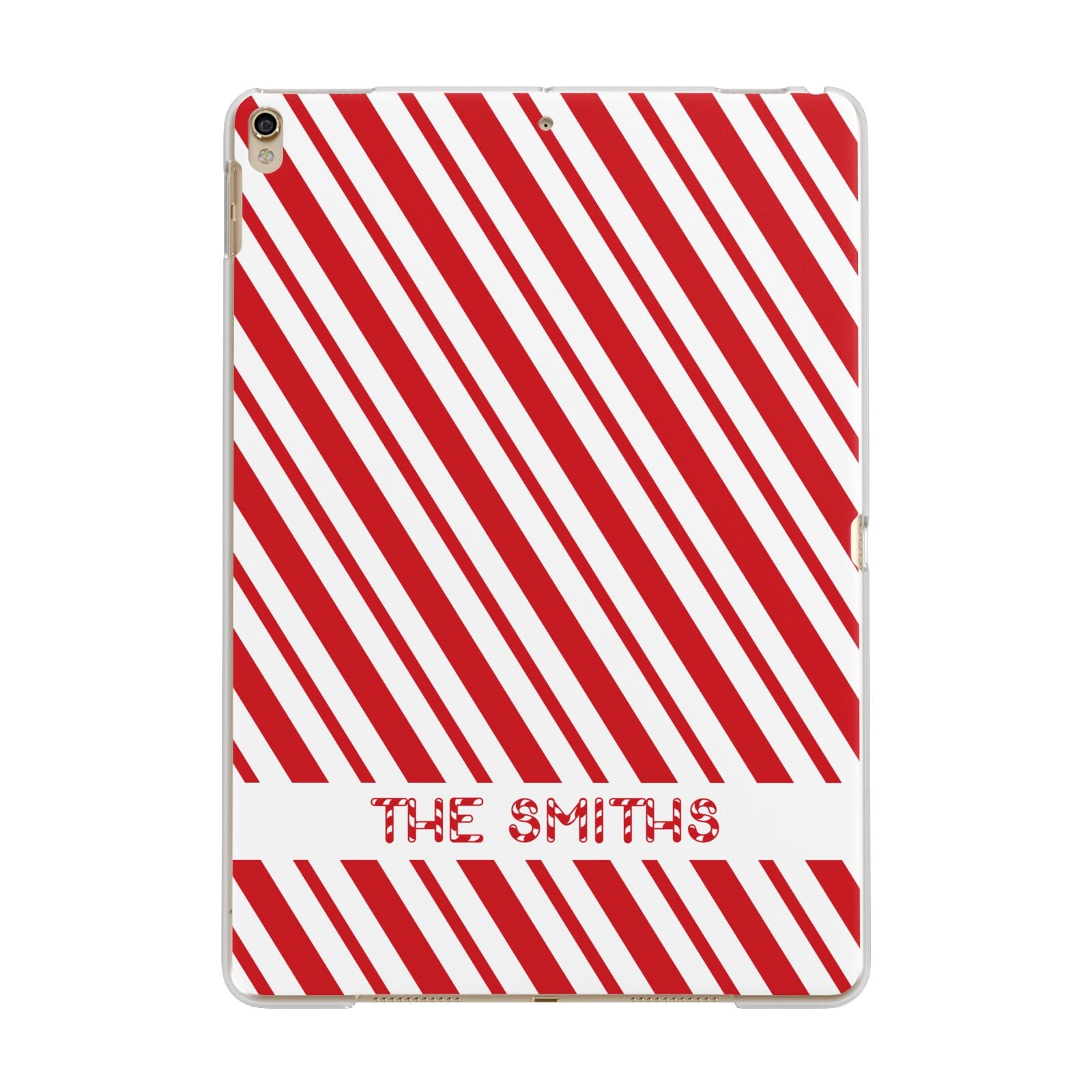 Candy Cane Personalised Apple iPad Gold Case