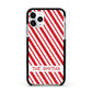 Candy Cane Personalised Apple iPhone 11 Pro in Silver with Black Impact Case