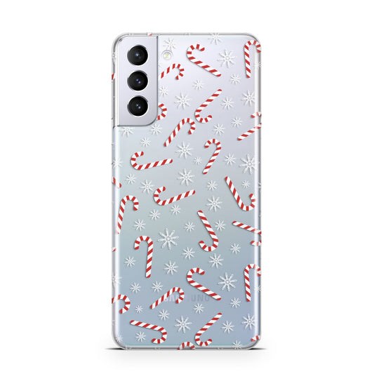 Candy Cane Samsung S21 Plus Phone Case