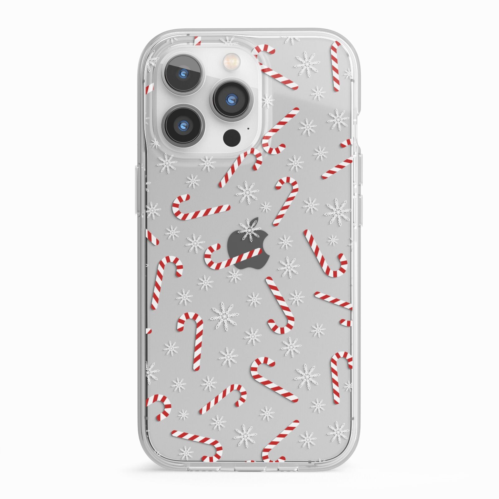 Candy Cane iPhone 13 Pro TPU Impact Case with White Edges