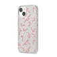 Candy Cane iPhone 14 Glitter Tough Case Starlight Angled Image