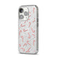 Candy Cane iPhone 14 Pro Glitter Tough Case Silver Angled Image
