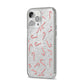Candy Cane iPhone 14 Pro Max Glitter Tough Case Silver Angled Image