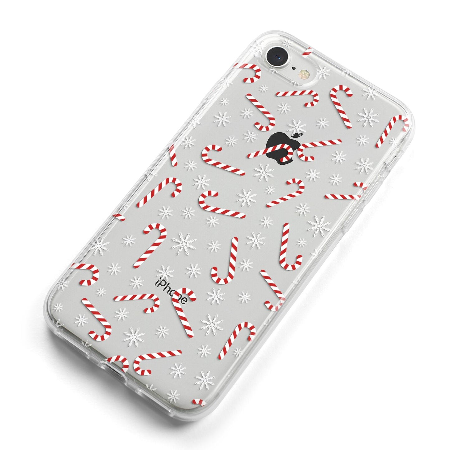 Candy Cane iPhone 8 Bumper Case on Silver iPhone Alternative Image