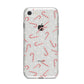 Candy Cane iPhone 8 Bumper Case on Silver iPhone