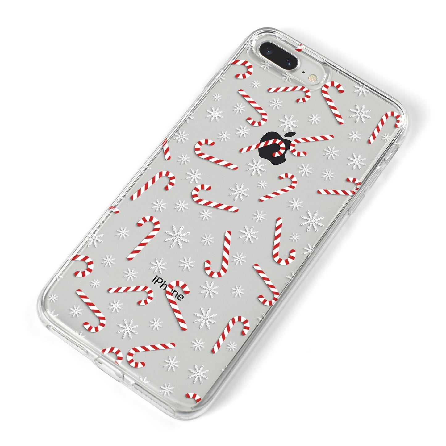 Candy Cane iPhone 8 Plus Bumper Case on Silver iPhone Alternative Image