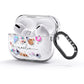Candyland Galaxy Clear Personalised AirPods Glitter Case 3rd Gen Side Image