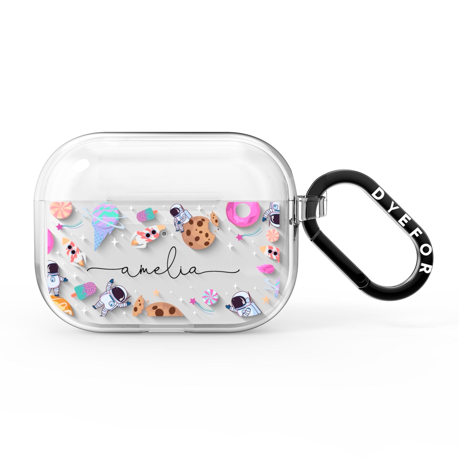 Candyland Galaxy Clear Personalised AirPods Pro Clear Case