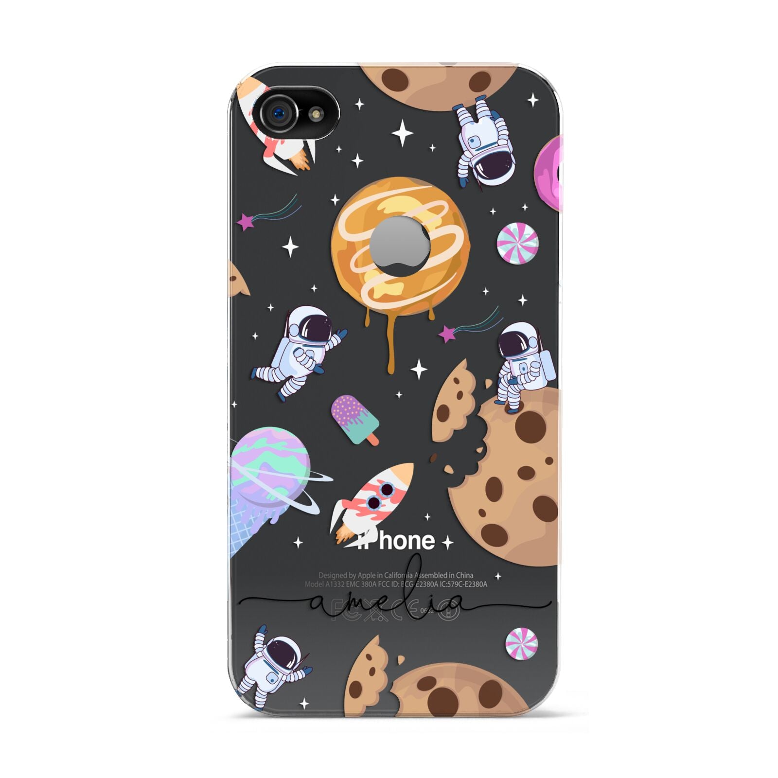 Candyland Galaxy Clear Personalised Apple iPhone 4s Case