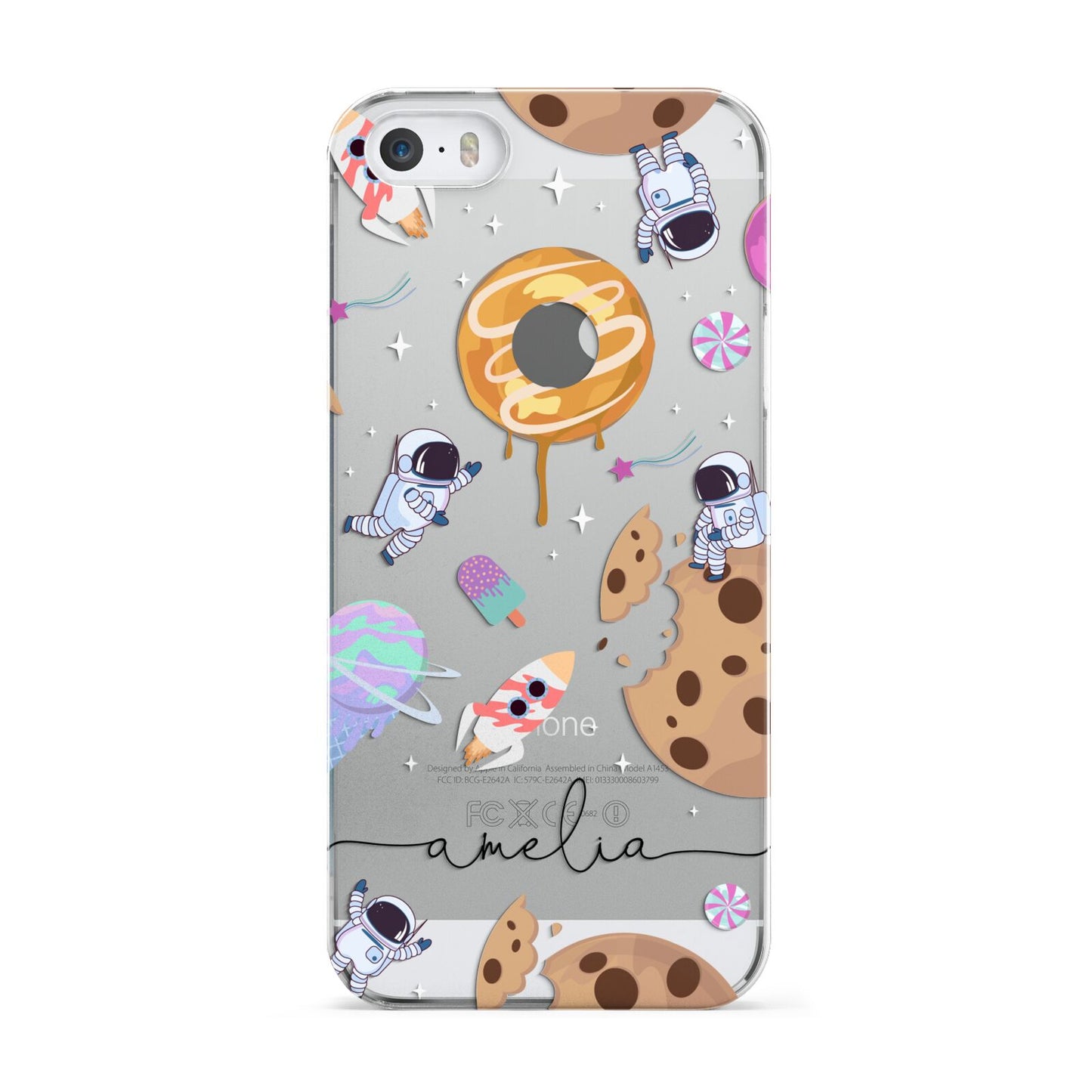 Candyland Galaxy Clear Personalised Apple iPhone 5 Case