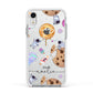 Candyland Galaxy Clear Personalised Apple iPhone XR Impact Case White Edge on Silver Phone