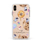 Candyland Galaxy Clear Personalised Apple iPhone Xs Max Impact Case White Edge on Gold Phone