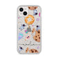 Candyland Galaxy Clear Personalised iPhone 14 Plus Glitter Tough Case Starlight