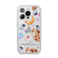 Candyland Galaxy Clear Personalised iPhone 14 Pro Clear Tough Case Silver