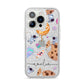 Candyland Galaxy Clear Personalised iPhone 14 Pro Glitter Tough Case Silver