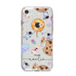 Candyland Galaxy Clear Personalised iPhone 8 Bumper Case on Silver iPhone