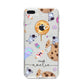 Candyland Galaxy Clear Personalised iPhone 8 Plus Bumper Case on Silver iPhone