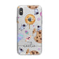 Candyland Galaxy Clear Personalised iPhone X Bumper Case on Silver iPhone Alternative Image 1