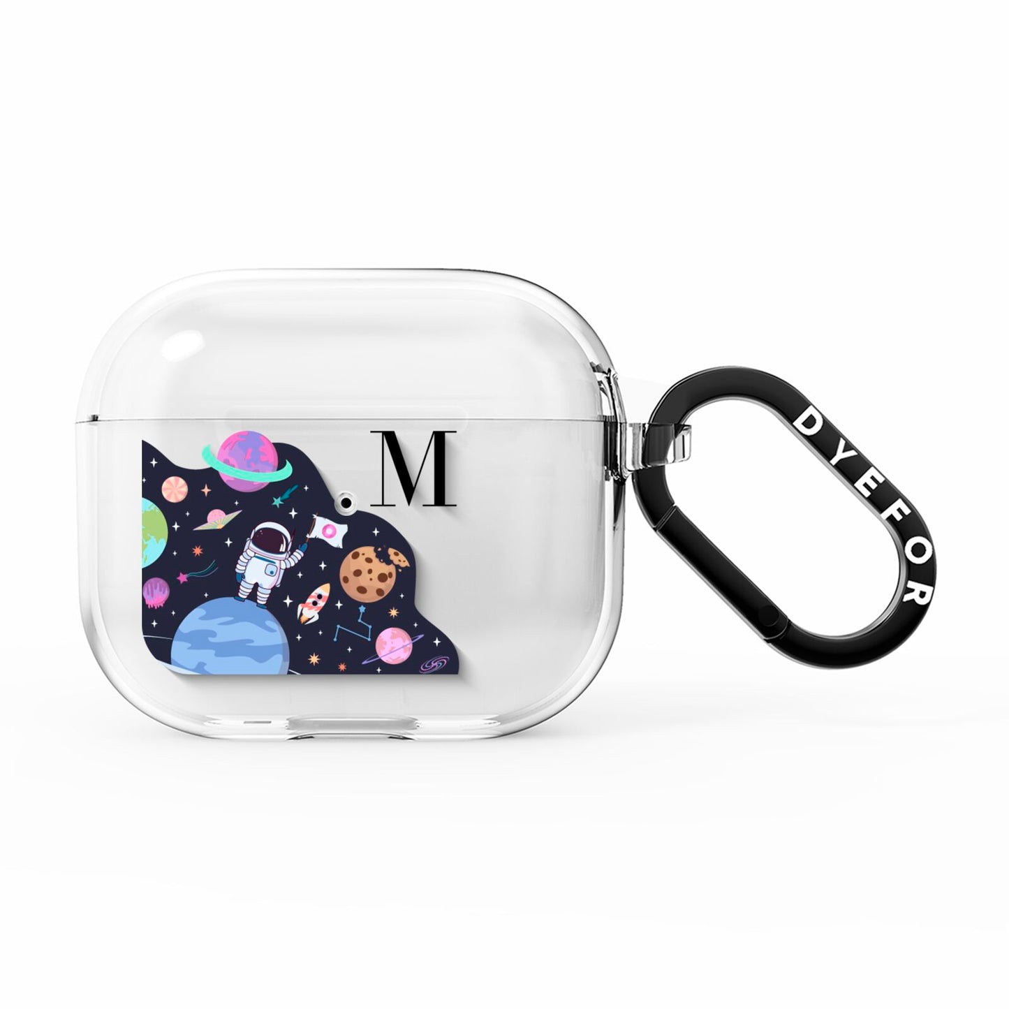 Candyland Galaxy Custom Initial AirPods Clear Case 3rd Gen