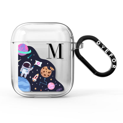 Candyland Galaxy Custom Initial AirPods Clear Case