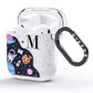 Candyland Galaxy Custom Initial AirPods Glitter Case Side Image