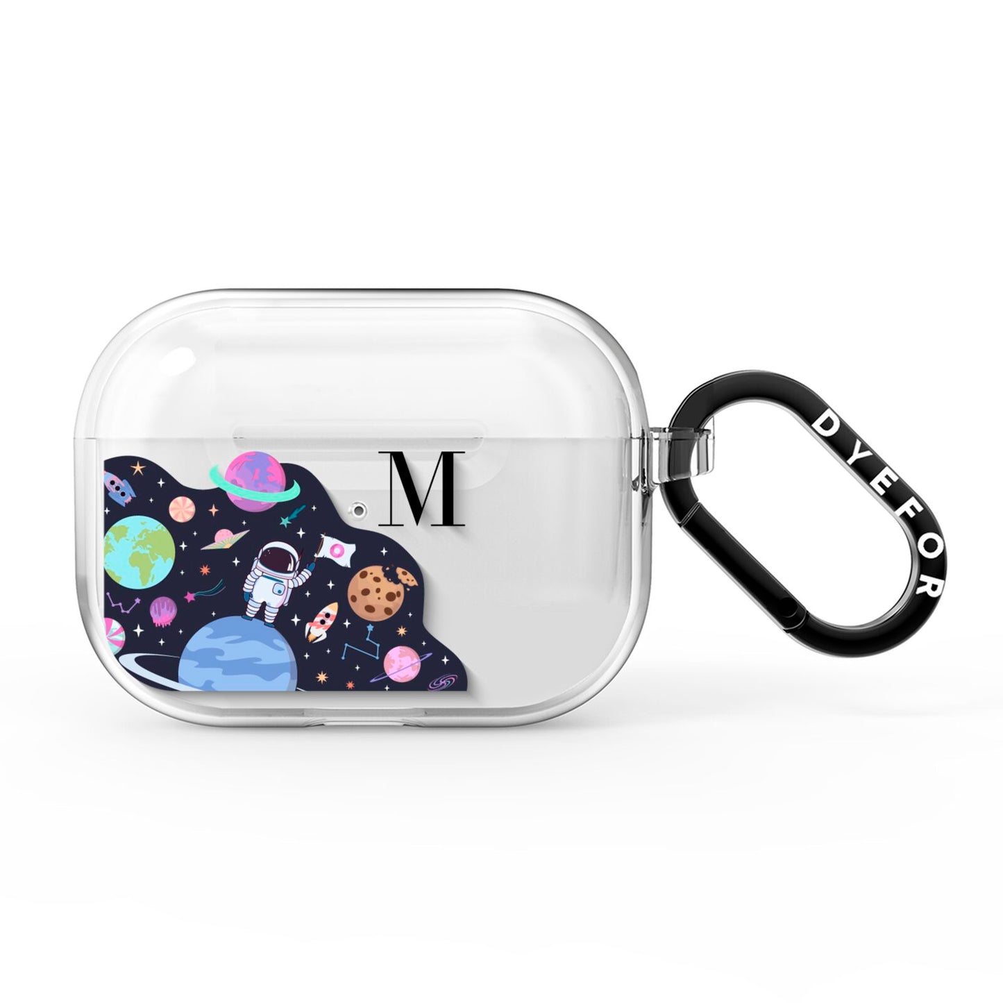 Candyland Galaxy Custom Initial AirPods Pro Clear Case