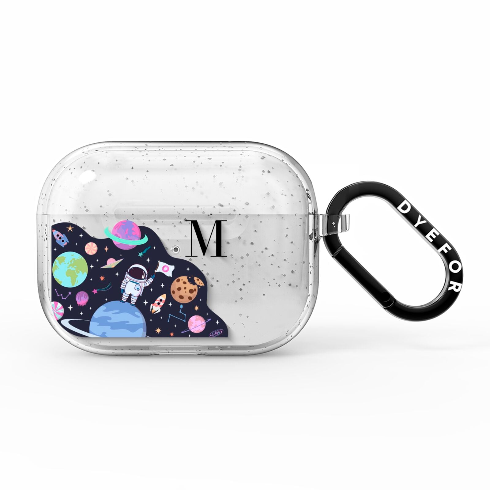 Candyland Galaxy Custom Initial AirPods Pro Glitter Case