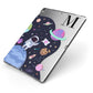 Candyland Galaxy Custom Initial Apple iPad Case on Grey iPad Side View