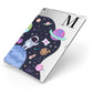 Candyland Galaxy Custom Initial Apple iPad Case on Silver iPad Side View