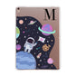 Candyland Galaxy Custom Initial Apple iPad Rose Gold Case