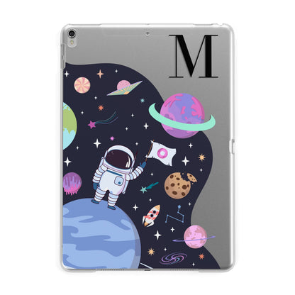 Candyland Galaxy Custom Initial Apple iPad Silver Case