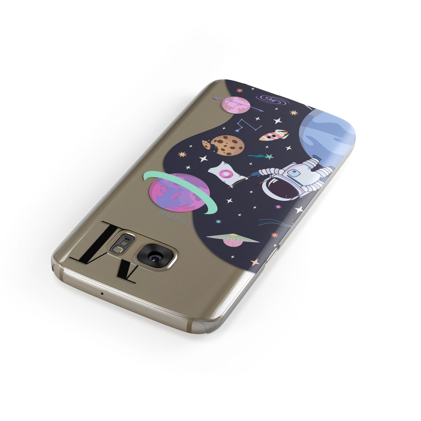 Candyland Galaxy Custom Initial Samsung Galaxy Case Front Close Up
