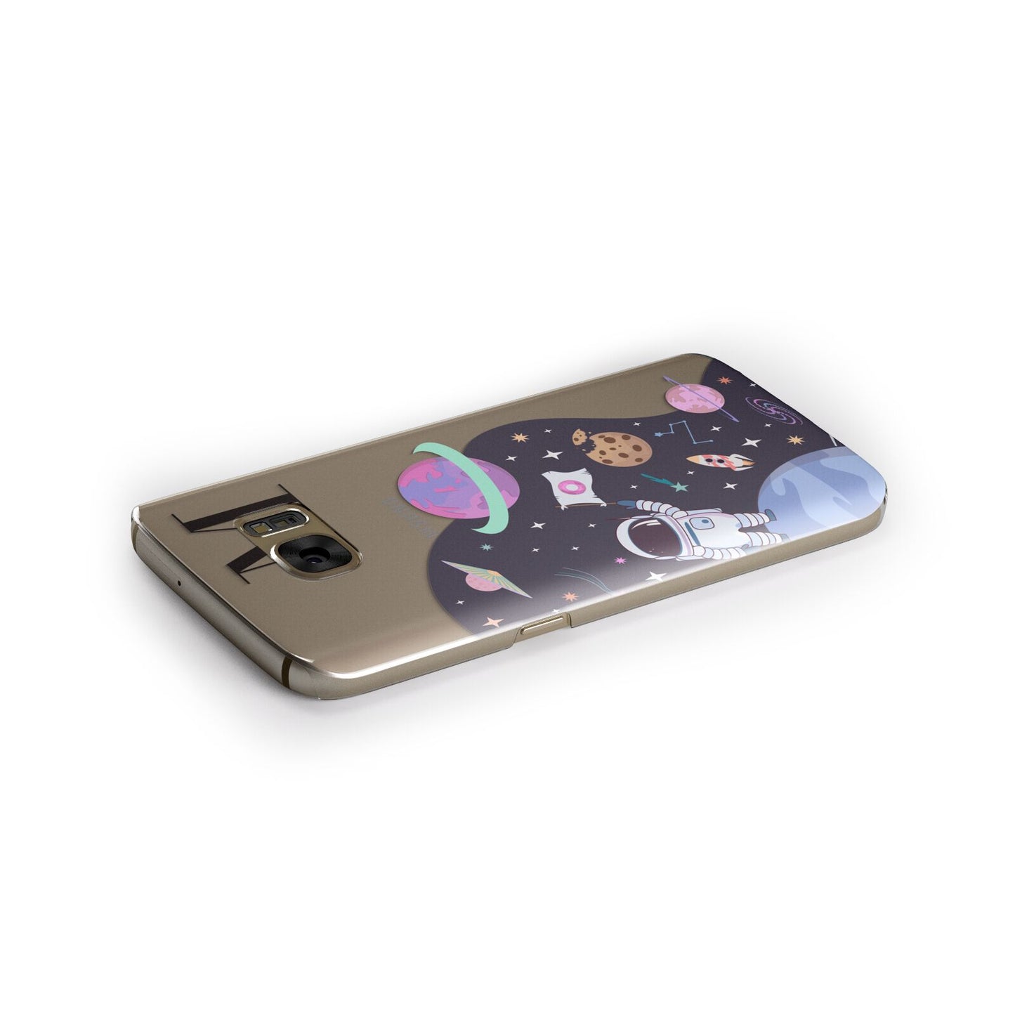 Candyland Galaxy Custom Initial Samsung Galaxy Case Side Close Up
