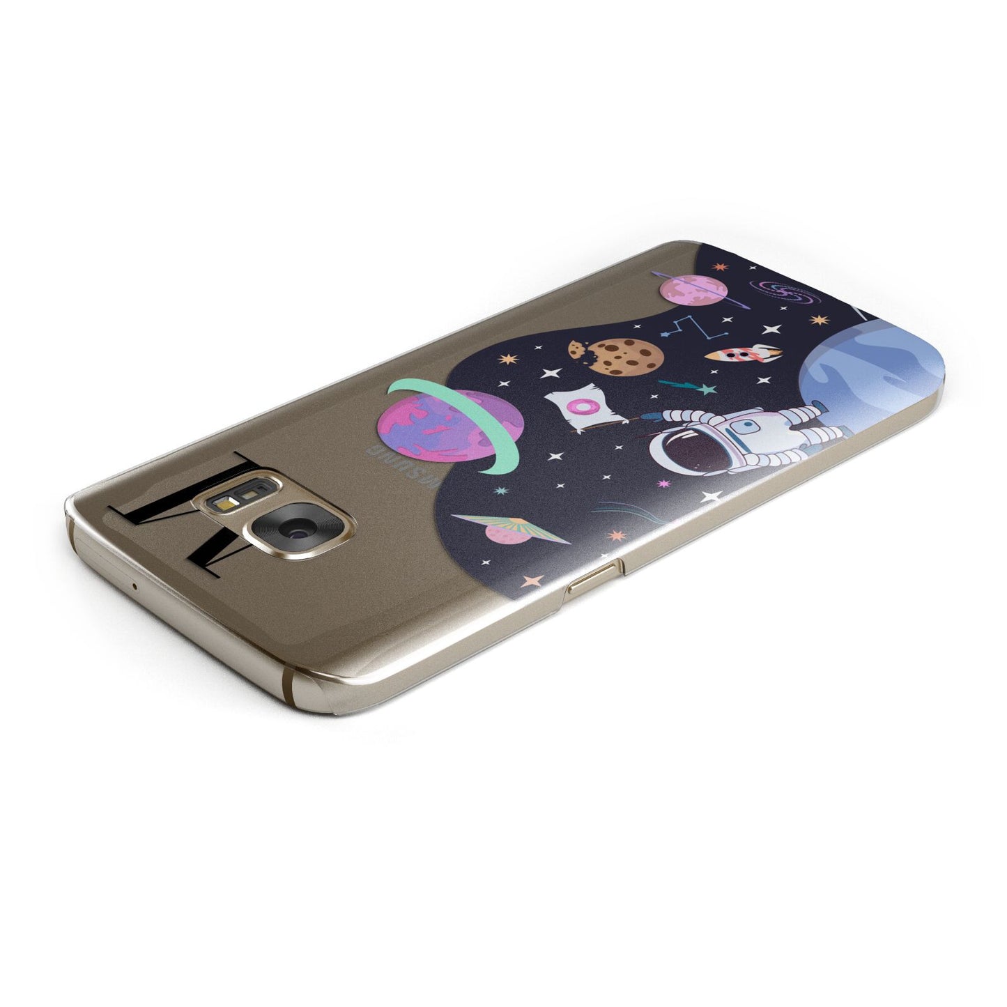 Candyland Galaxy Custom Initial Samsung Galaxy Case Top Cutout