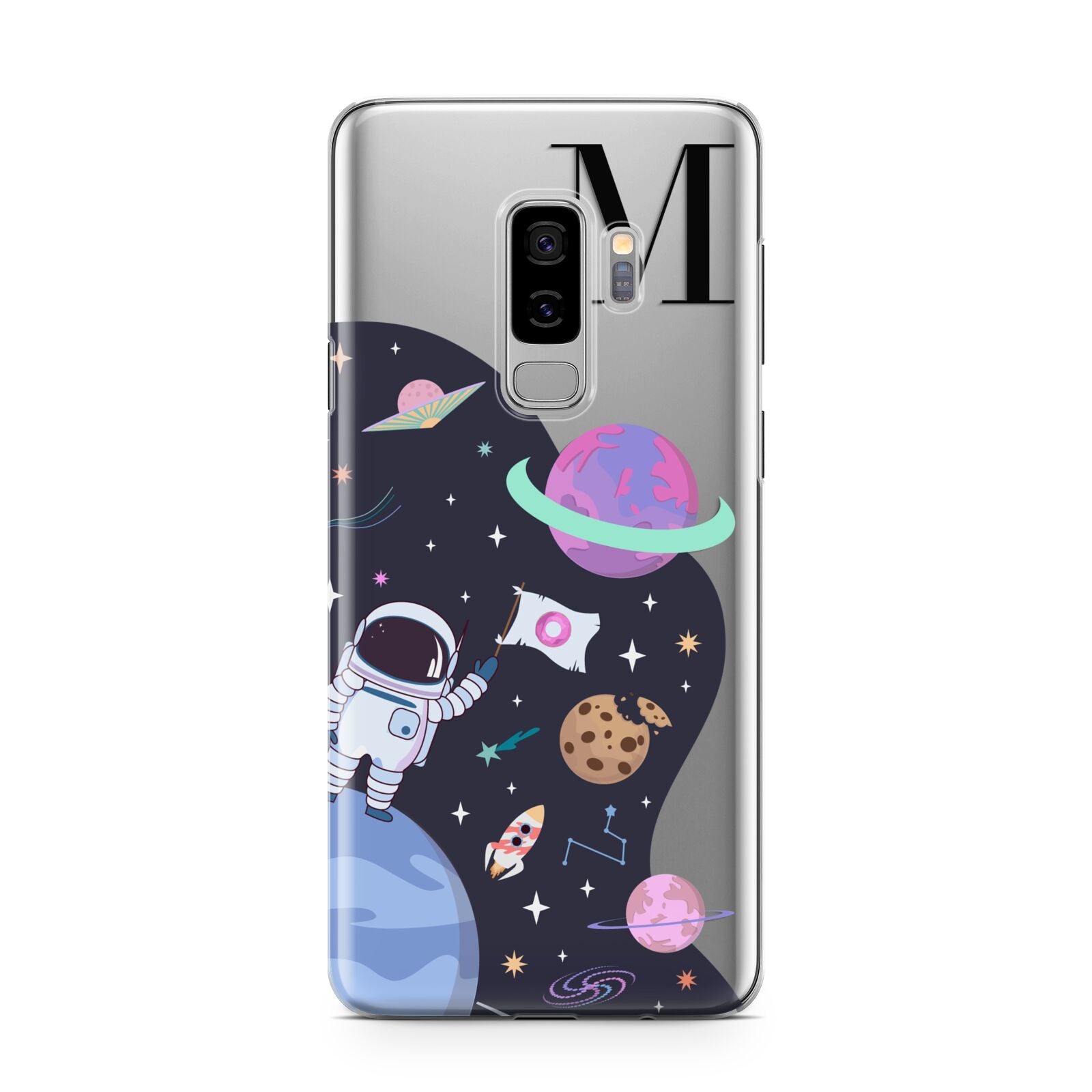 Candyland Galaxy Custom Initial Samsung Galaxy S9 Plus Case on Silver phone