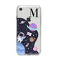 Candyland Galaxy Custom Initial iPhone 8 Bumper Case on Silver iPhone