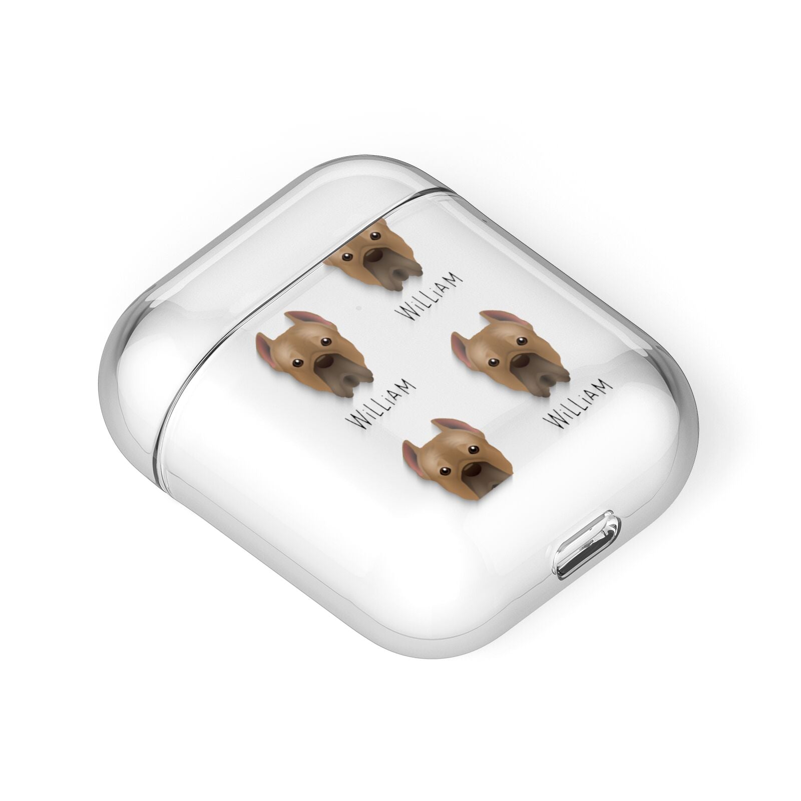 Cane Corso Italiano Icon with Name AirPods Case Laid Flat