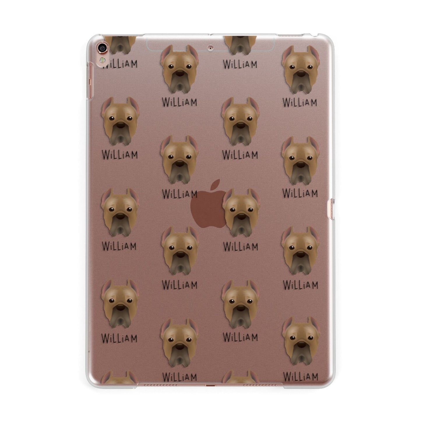Cane Corso Italiano Icon with Name Apple iPad Rose Gold Case