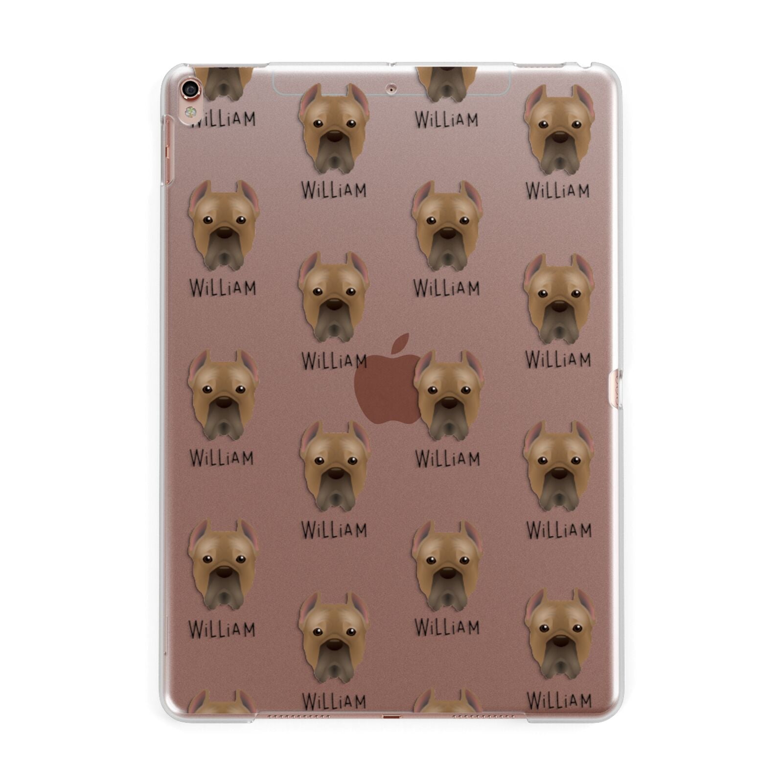 Cane Corso Italiano Icon with Name Apple iPad Rose Gold Case