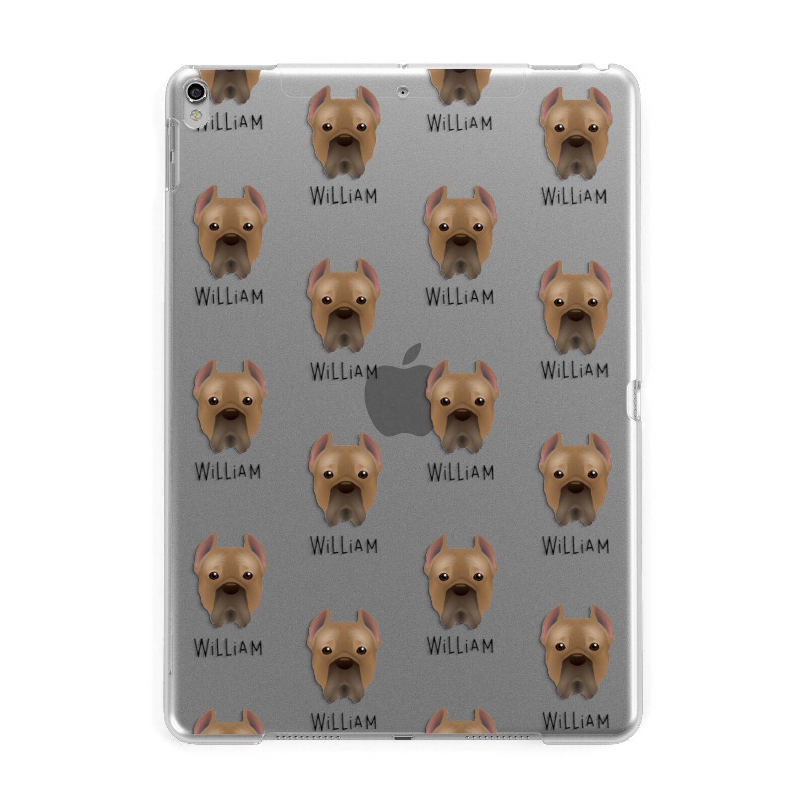 Cane Corso Italiano Icon with Name Apple iPad Silver Case