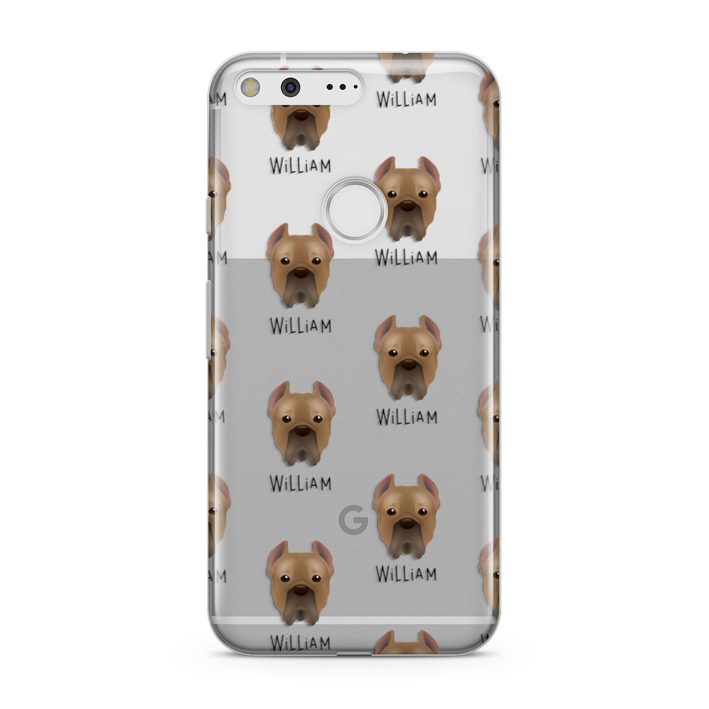 Cane Corso Italiano Icon with Name Google Pixel Case