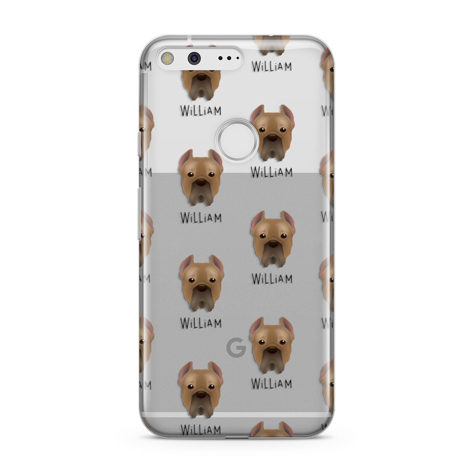 Cane Corso Italiano Icon with Name Google Pixel Case