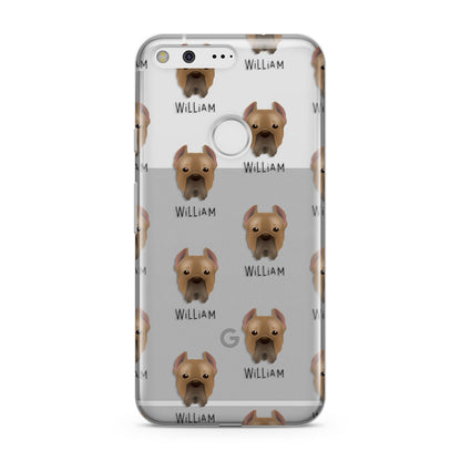 Cane Corso Italiano Icon with Name Google Pixel Case