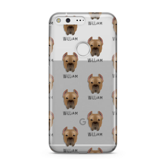 Cane Corso Italiano Icon with Name Google Pixel Case