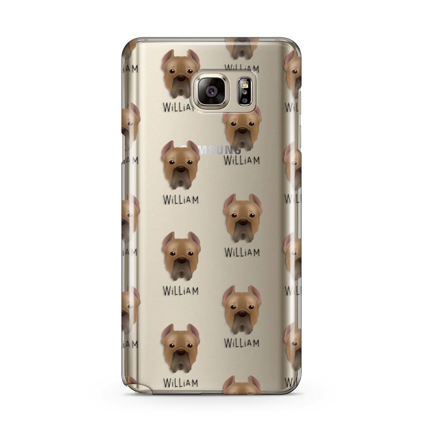 Cane Corso Italiano Icon with Name Samsung Galaxy Note 5 Case