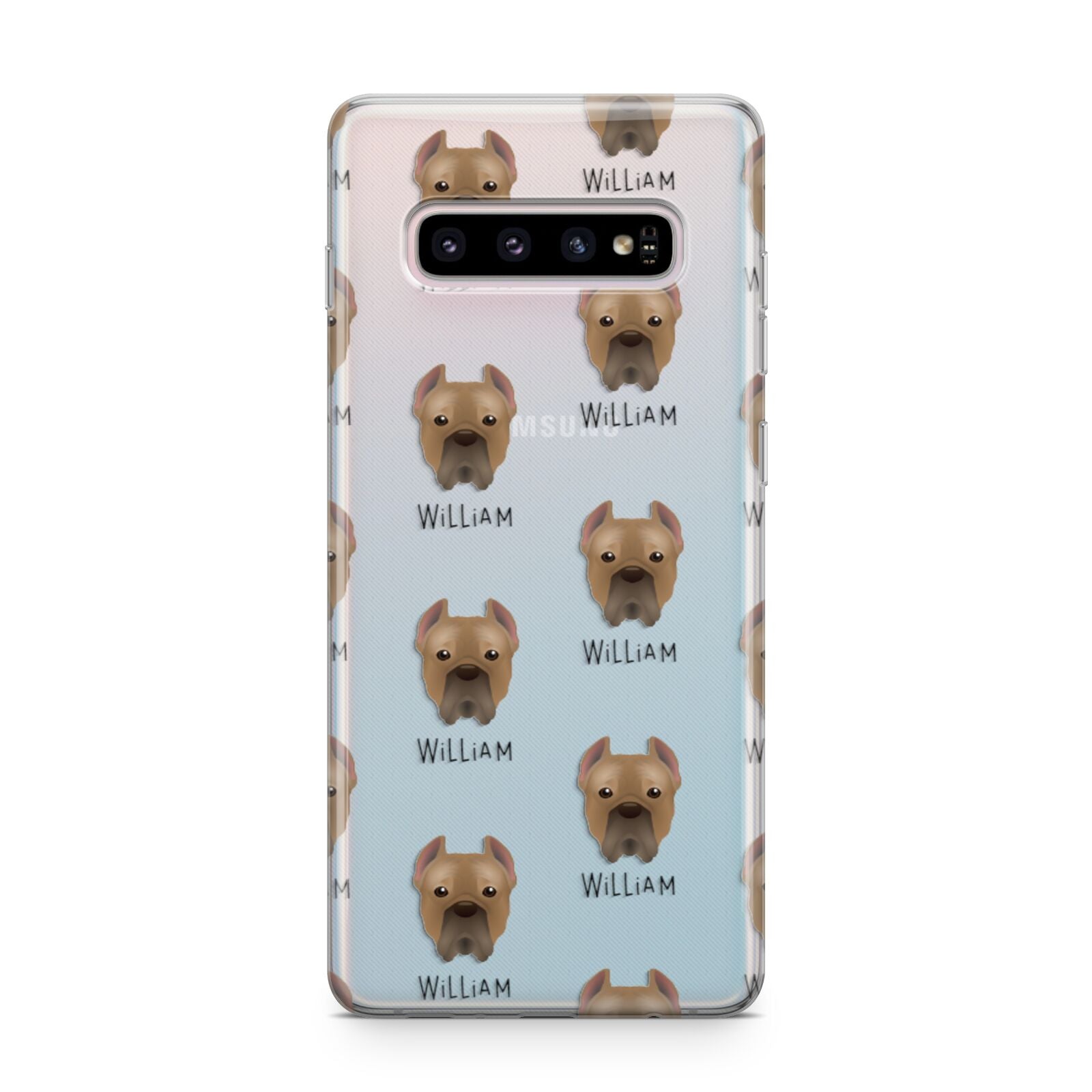 Cane Corso Italiano Icon with Name Samsung Galaxy S10 Plus Case