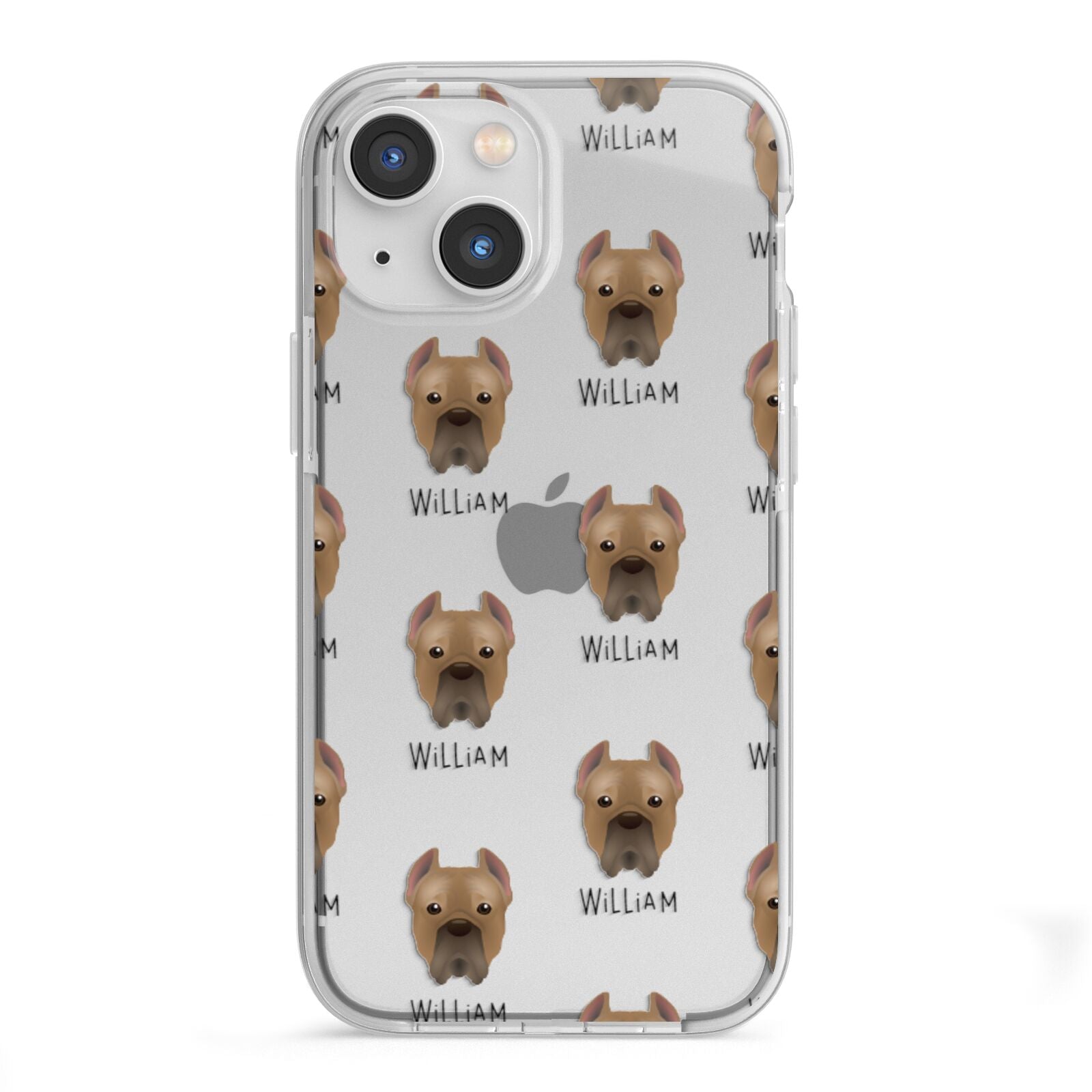 Cane Corso Italiano Icon with Name iPhone 13 Mini TPU Impact Case with White Edges